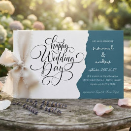 Invitación de boda con letra clásica elegante