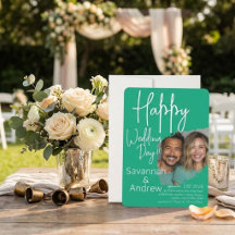 Invitación de boda con letra clásica elegante