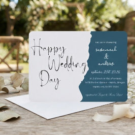 Invitación de boda con letra elegante clásica