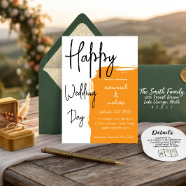 Invitación de boda con letra elegante clásica