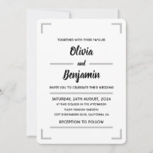 Invitación de boda con letra manuscrita simple