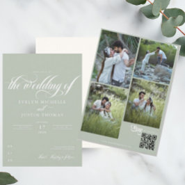 Invitación de boda con letra minimalista