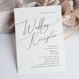 Invitación de Boda con Letra Minimalista Caprichos