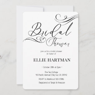 Invitación de boda con letra minimalista moderna