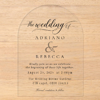 Invitación de Boda con Letra Moderna