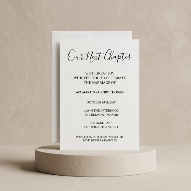 Invitación de Boda con Letra Simple Nuestra Próxim (Subido por el creador)