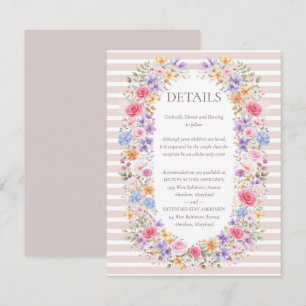 Invitación de Boda con Marco de Flor de Jardín en
