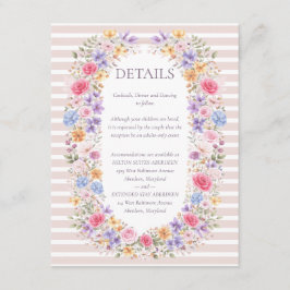 Invitación de Boda con Marco de Flor de Jardín en 