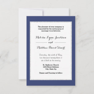Invitación de boda con marco de lentejuelas falsas