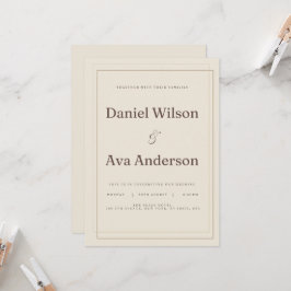 Invitación de boda con marco dorado | D personaliz