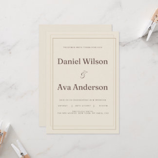 Invitación de boda con marco dorado | D personaliz