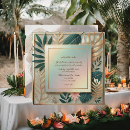 Invitación de boda con marco minimalista Elegancia
