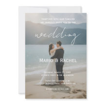 Invitación de boda con nombres editables elegante