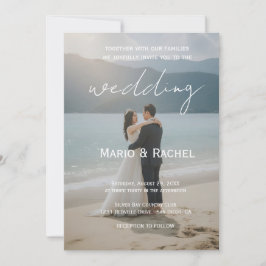Invitación de boda con nombres editables elegante 