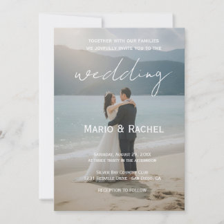 Invitación de boda con nombres editables elegante 
