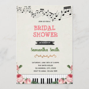 invitación de boda con nota musical