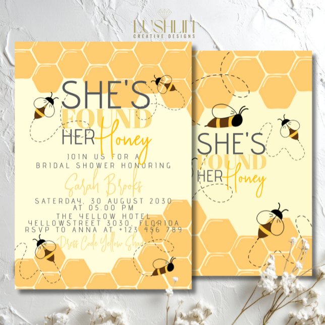 Invitación de boda con panal de abeja melífera (Subido por el creador)