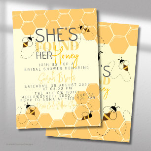 Invitación de boda con panal de abeja melífera