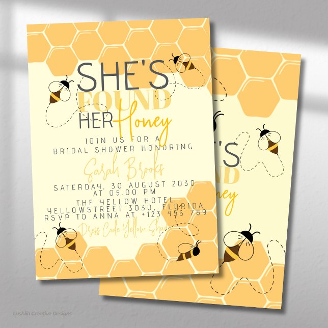 Invitación de boda con panal de abeja melífera (Subido por el creador)