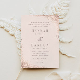 Invitación de boda con papel de aluminio falso bri