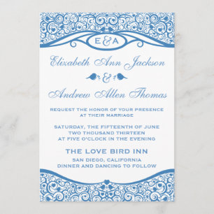 Invitación de boda con patrón de enredadera de páj