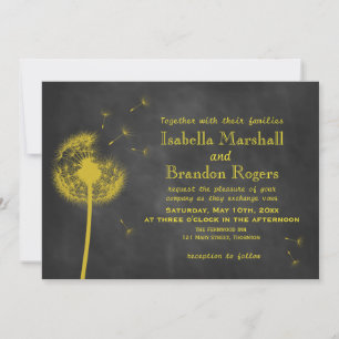 Invitación de Boda con Pizarra de Tiza Floral de P