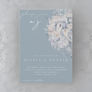 Invitación de boda con ramo floral elegante