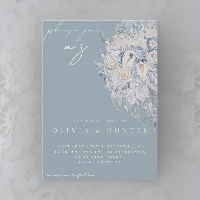 Invitación de boda con ramo floral elegante (Subido por el creador)