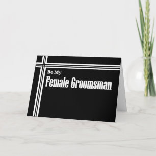 Invitación de boda con rayas para dama de honor de