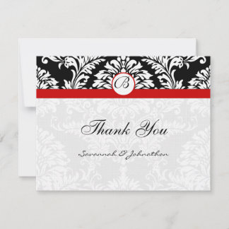 Invitación de boda con remate rojo y remolinos de 
