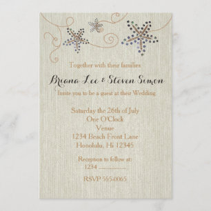 Invitación de Boda con Ropa de Playa de Elegancia 