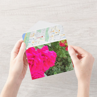 Invitación de Boda con Rosas Todo en Uno