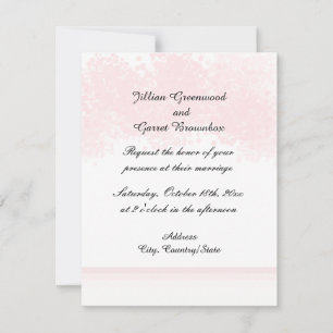 Invitación de boda con rubor rosa