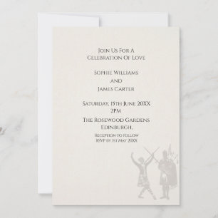 Invitación de Boda con Silueta de Pareja de las Ti