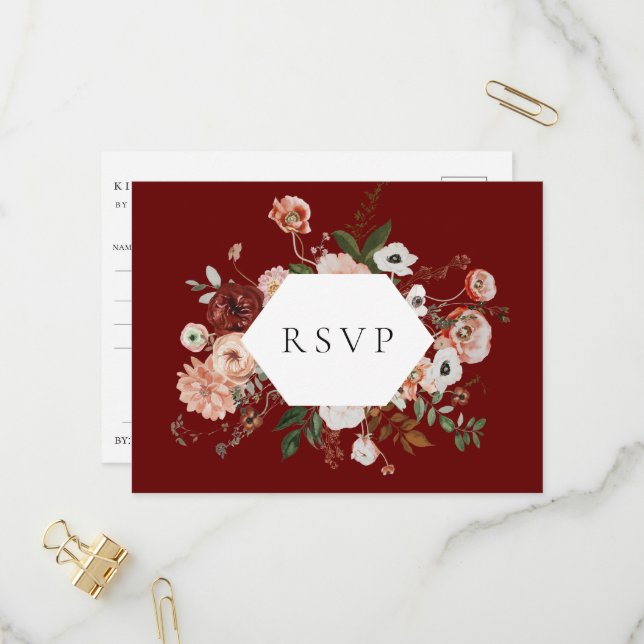 Invitación de boda con solicitud de canción y marc (Anverso/Reverso In Situ)