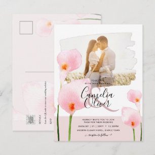 Invitación de boda con superposición de foto de li