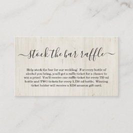 Invitación de Boda con Tarjeta de Rifa para Abaste