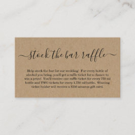 Invitación de Boda con Tarjeta de Rifa para Abaste