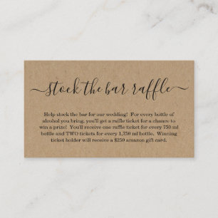 Invitación de Boda con Tarjeta de Rifa para Abaste
