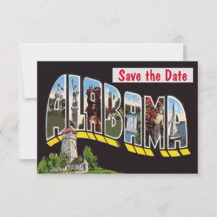 Invitación de boda con tarjeta postal antigua de A