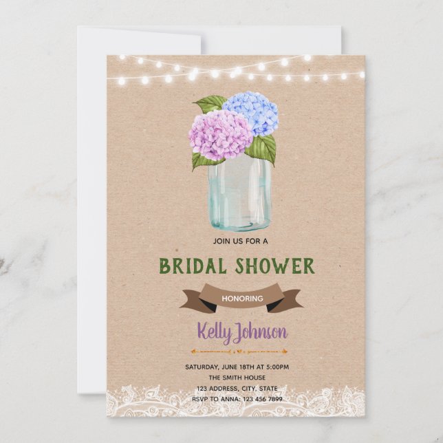invitación de boda con tema de flores (Anverso)