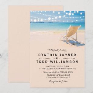 Invitación de Boda con Tema de Playa
