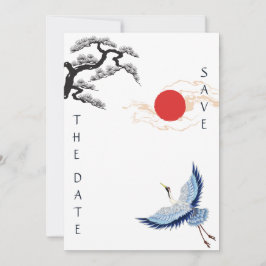 Invitación de boda con tema japonés