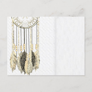 Invitación de boda con textura de atrapasueños vin