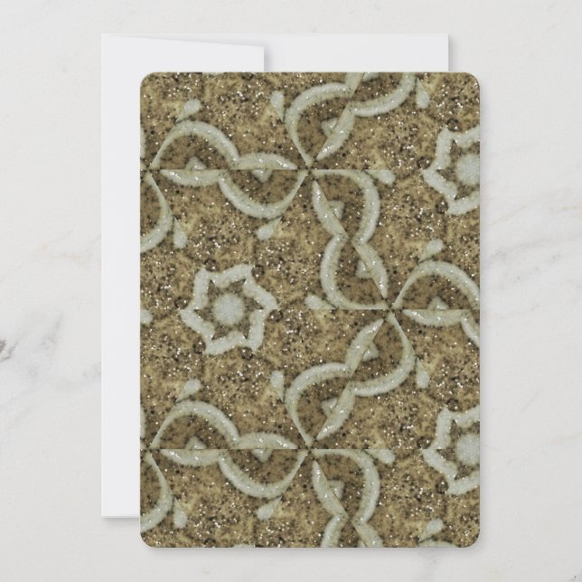 Invitación de boda con textura de mármol vintage (Anverso)