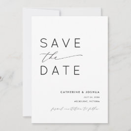 Invitación de Boda con Tipografía Moderna Simple