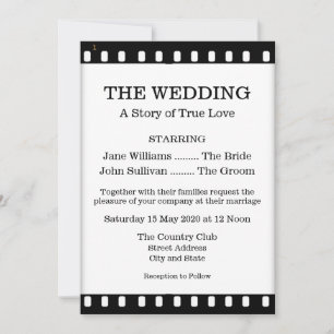 Invitación De Boda Con Un Tema De Película