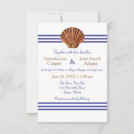 Invitación de boda - Concha náutica 3x5