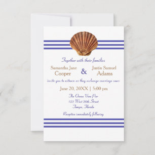 Invitación de boda - Concha náutica 3x5