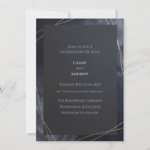 Invitación de Boda Constelación Estrella de Oro de